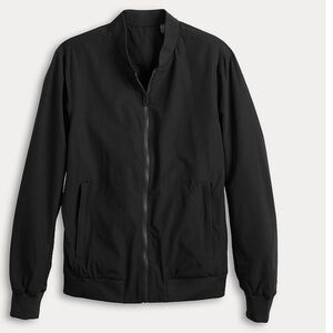 Tahari Classic Black Bomber Zip Up Lightweight Jacket Size Small NWT